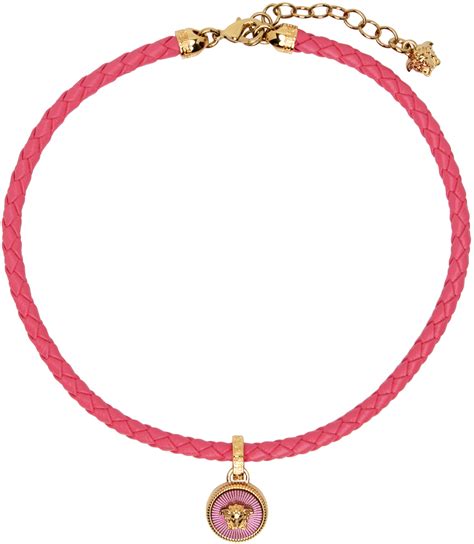 versace pink necklace|versace necklace price.